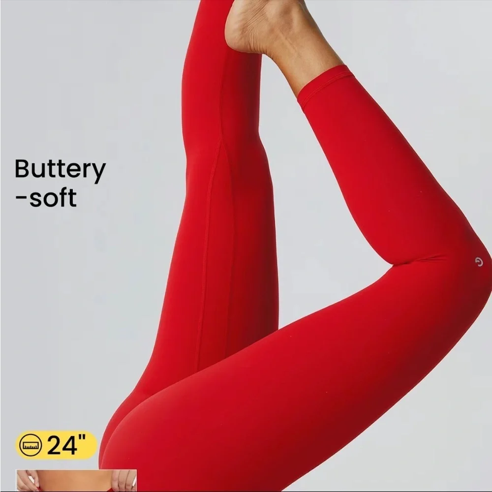Red align crossover leggings - Picture 6 of 11